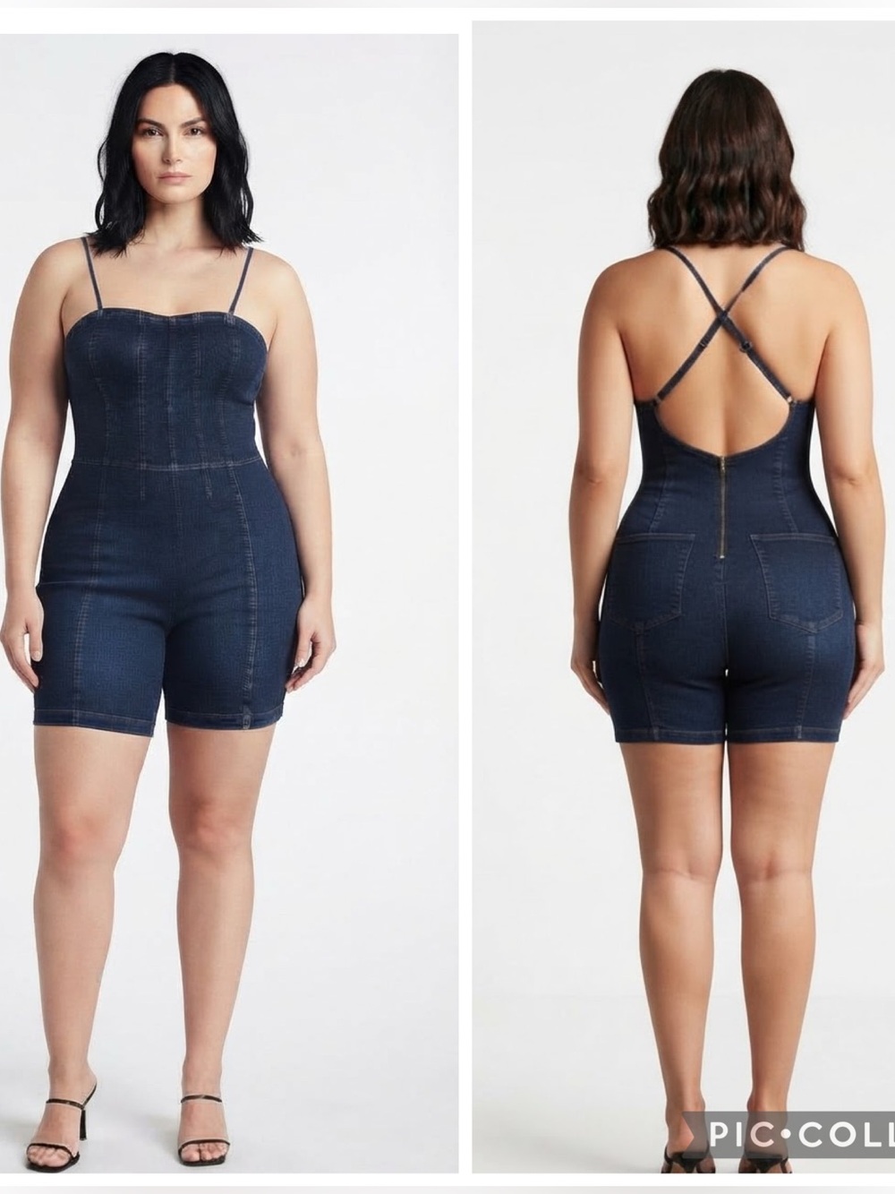 Free People We The Free Top Notch Denim One Piece Romper